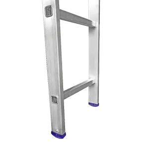 лестница двухсекционная алюминиевая выдвижная с тросом alumet 2х10 арт. 3210