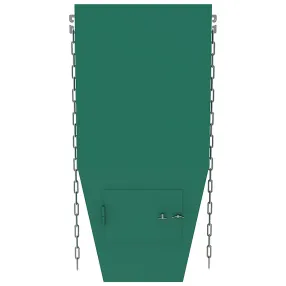 гаситель скорости металлический зеленый, с цепями