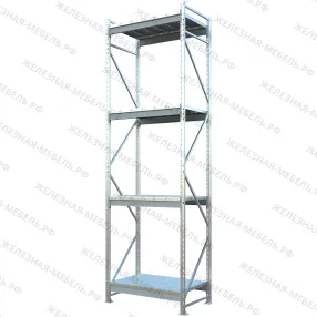 стеллаж ms pro z 3000х900х500 (4 яруса с секционным настилом)
