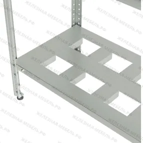 стеллаж полочный сплб «base» 1600х1200х400 с полкой-решеткой (цинк)