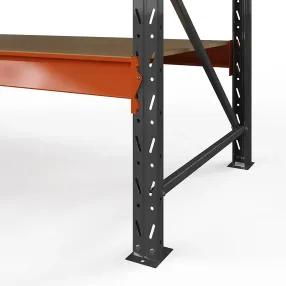 стеллаж оптима 2000х2500х600 (2 яруса, настил фанера)