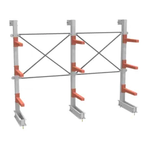 стеллаж консольный односторонний ст-062 (3 яруса) с дополнительной секцией