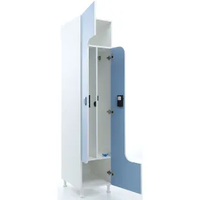 шкаф для раздевалок wlz 21-40 el голубой/белый