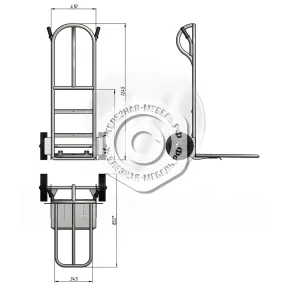 тележка грузовая двухколесная с откидной полкой кг 250 п г\п 250 кг (без колёс)