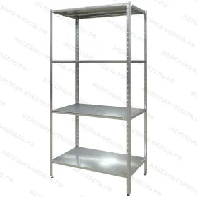 стеллаж полочный сплн «norma inox» 2000х1000х600 со сплошной полкой (нерж.сталь)