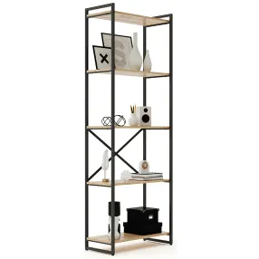 стеллаж gutta 1960х690х340 (5 полок) каркас чёрный, настил эвок