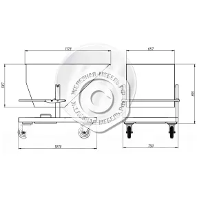тележка под металлическую стружку и сож (без колёс)