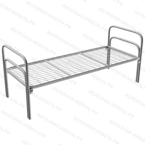 кровать «п-образная двойная» к6411с спинка d32х32, ложе 1900х800, закруг, сетка 100х60, 2 перемычки