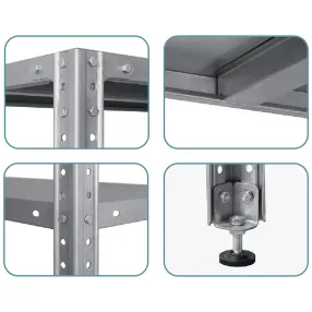 стеллаж полочный сплб «base» 1600х1200х400 с полкой-решеткой (цинк)