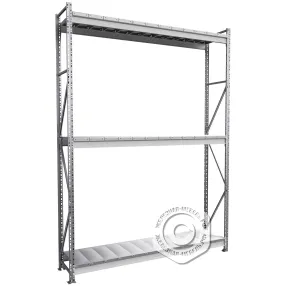 стеллаж ms pro z 2500х1800х400 (3 яруса с настилом)