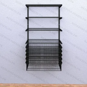 комплект №14 гардеробной системы титан-gs (цвет чёрный)