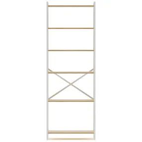 стеллаж gutta 1960х690х340 (6 полок) каркас белый, настил эвок