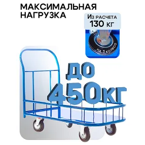 платформенная тележка с бортиком пбм-6.9 600х900 с колесами 160 мм