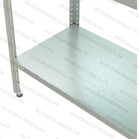 стеллаж полочный сплб «base» 1600х1200х400 с полкой-решеткой (цинк)