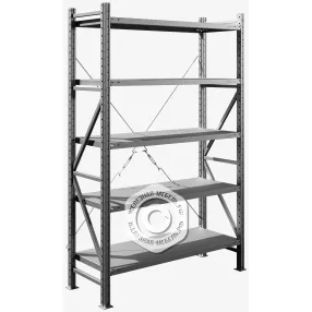 стеллаж ms u 2000х1200х500 (5 полок, нагрузка на полку 180 кг)