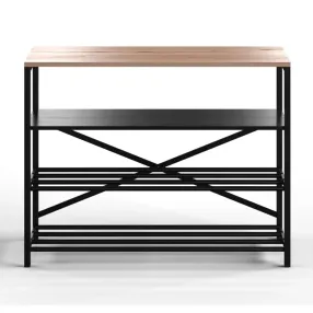 обувница gutta 710х920х290 (4 полки) каркас чёрный, настил эвок