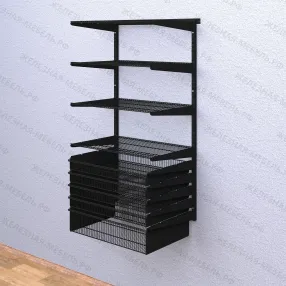 комплект №14 гардеробной системы титан-gs (цвет чёрный)