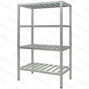 стеллаж полочный сплп «profi inox» 1600х1000х600 с полкой-решеткой (нерж.сталь)