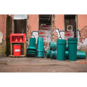 секция мусоросброса приемная зеленая, с цепями