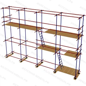 леса хомутовые строительные лспх-40 2х2.5 м (1 ярус)
