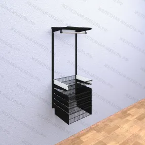 комплект №7 гардеробной системы титан-gs (цвет чёрный)