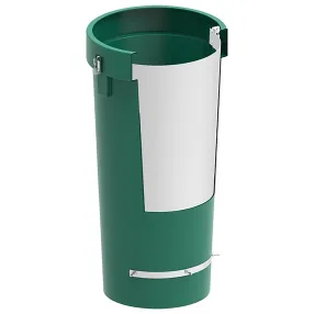 секция мусоросброса прямая (усиленная) зеленая, с цепями