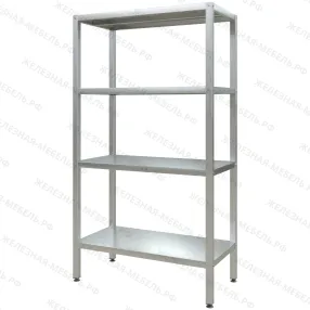 стеллаж полочный сплп «profi inox» 1800х1000х500 со сплошной полкой (нерж.сталь)