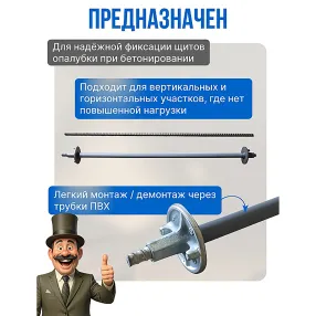 винт стяжной для опалубки холоднокатаный 1,8 м