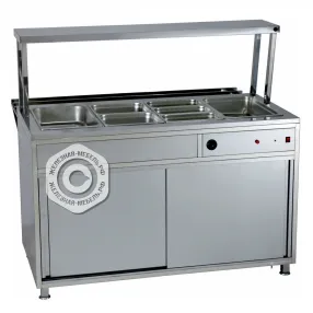 модуль-мармит стол холодильный четырехрядный, нержавеющая сталь, 1500х700х1350