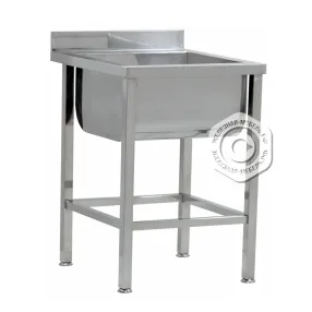 ванна моечная кухонная 1 секционная сварн. нерж., 600х700х860