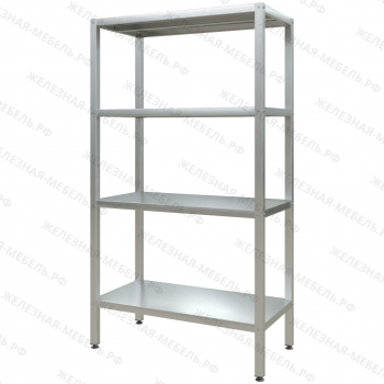 Стеллаж полочный СПЛп «Profi Inox» 1800х1000х500 (полка сплошная 4 шт.)