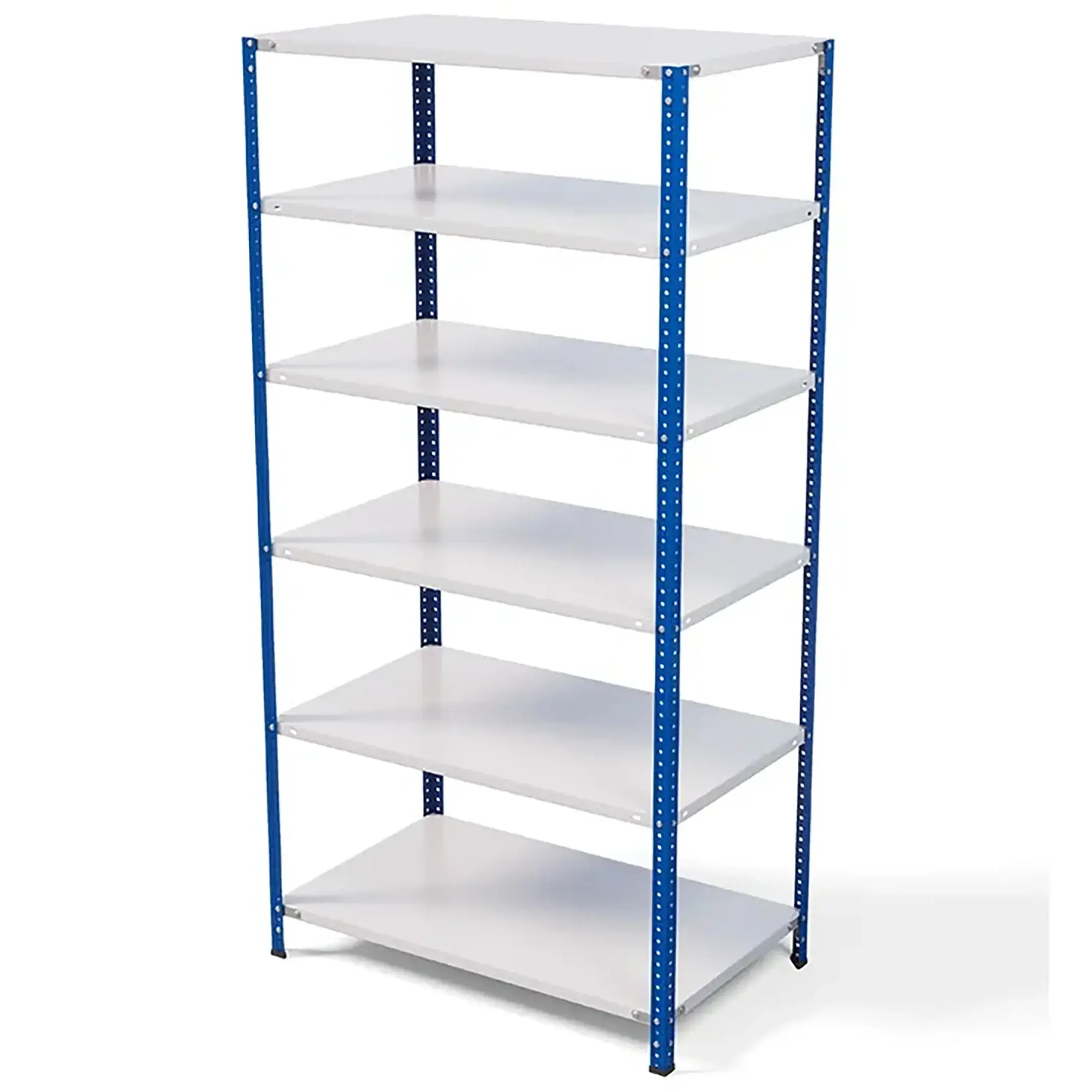 стеллаж металлический тс лайт 2500х1000х400 (6 полок) синие стойки