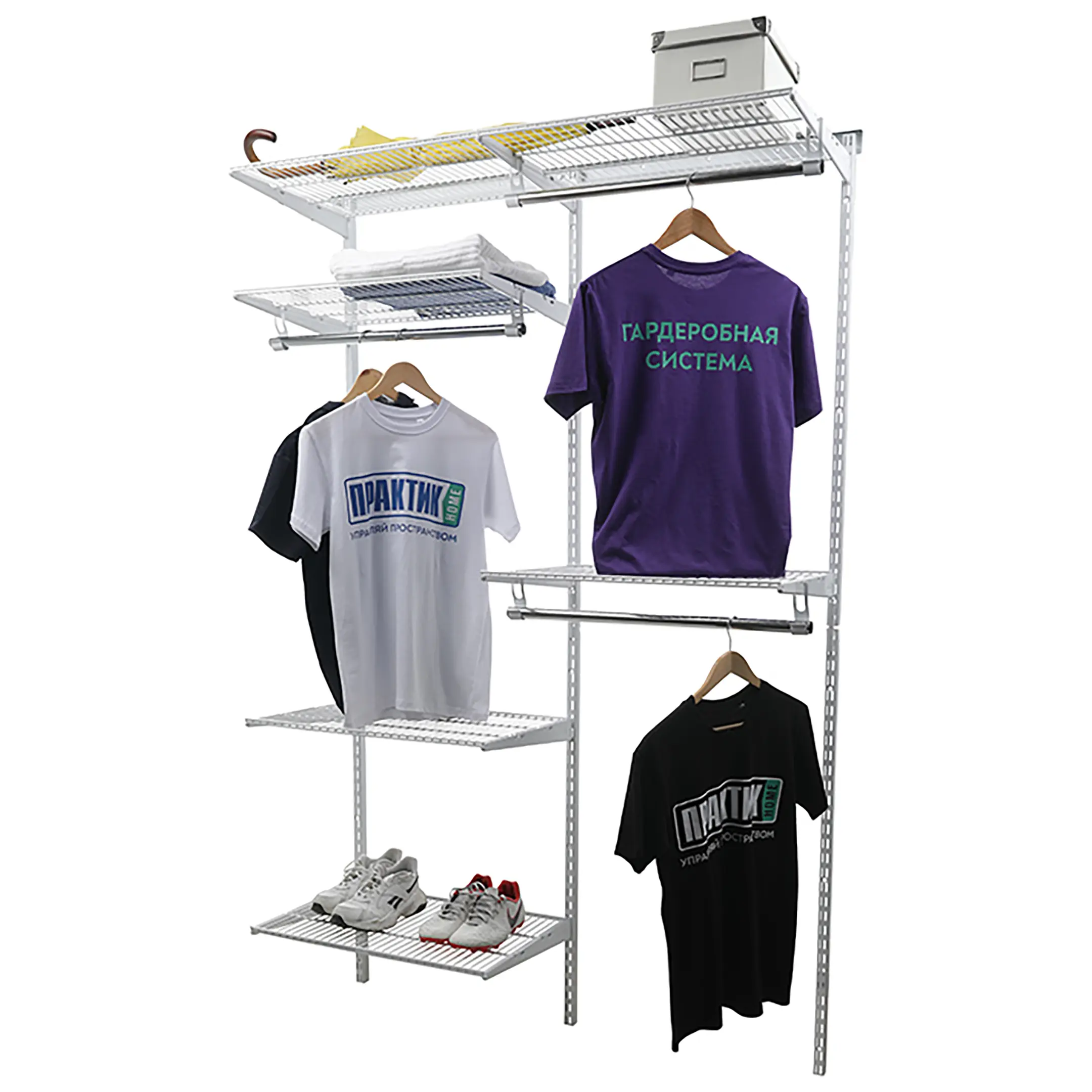 гардеробная система практик home optima g120 белая