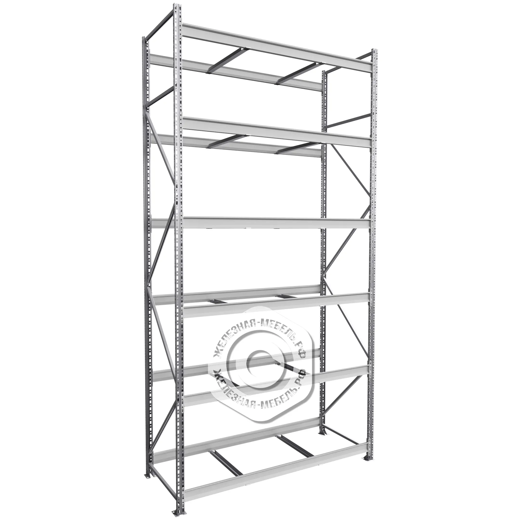 стеллаж ms pro z 3000х1500х600 (6 ярусов без настила)