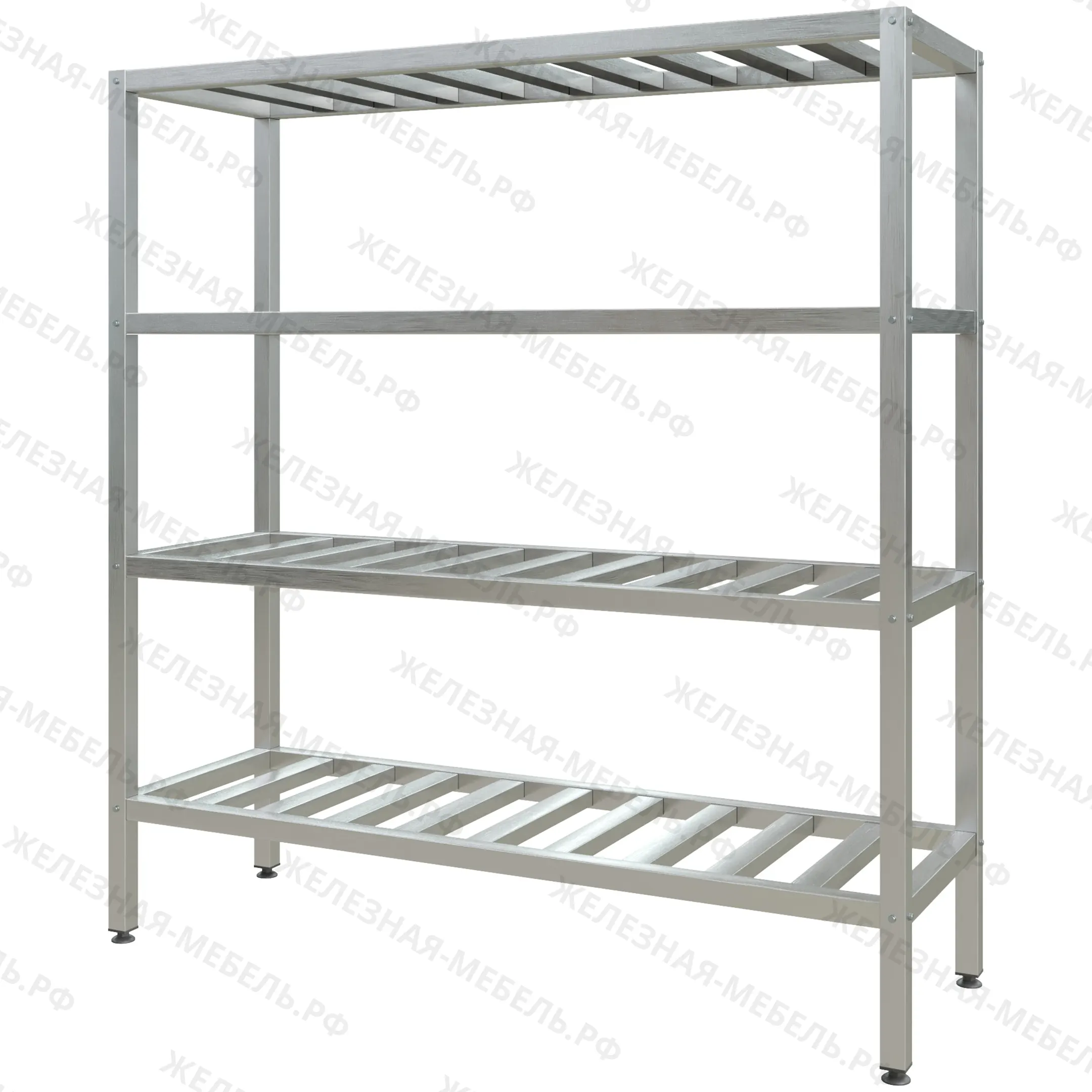 стеллаж полочный сплп «profi inox» 1600х1500х500 с полкой-решеткой (нерж.сталь)