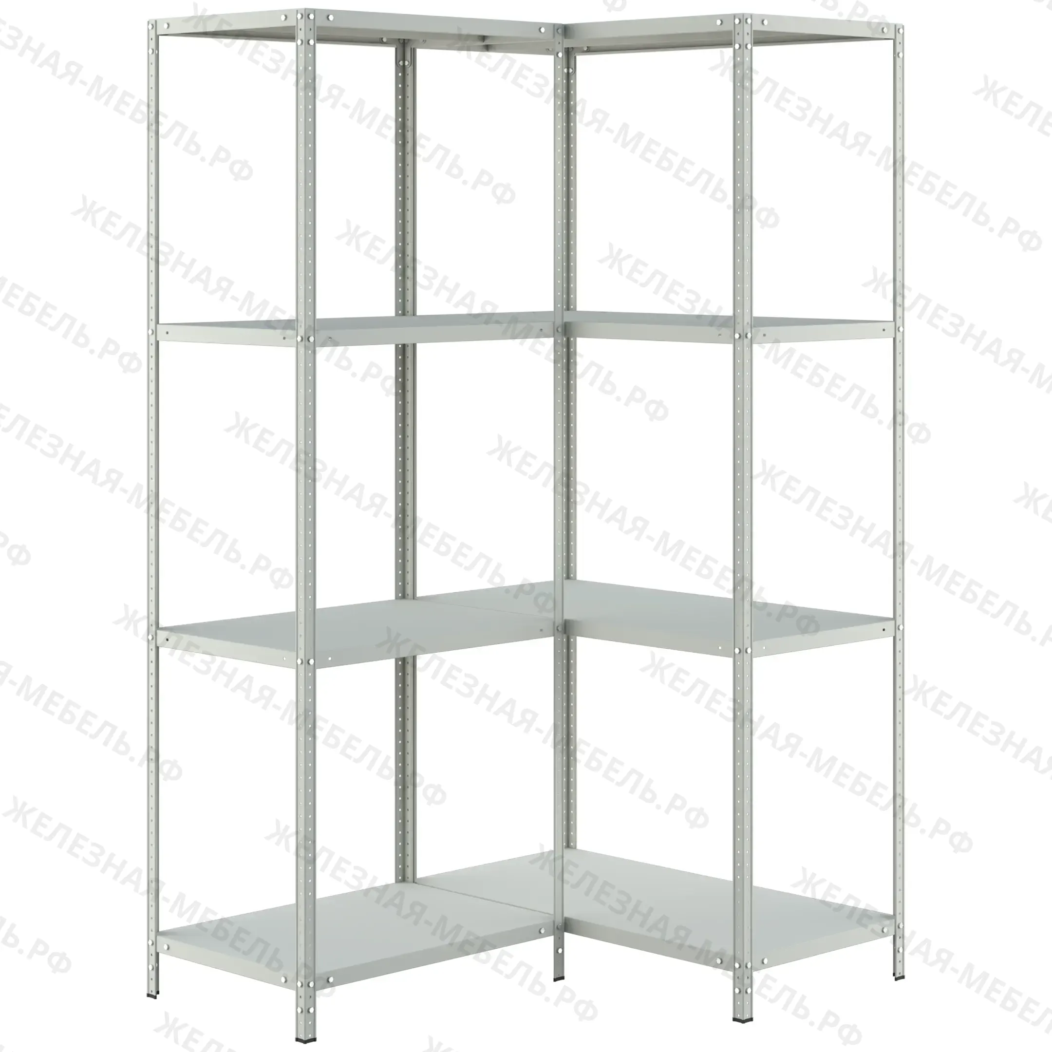 стеллаж угловой ms strong 2000х1200х1000 (4 уровня глубиной 500 мм)