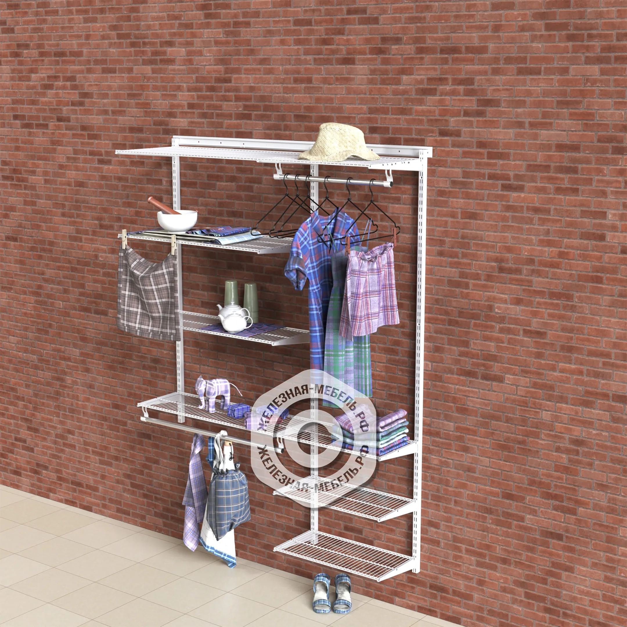 гардеробная система практик home прихожая light 6 белая