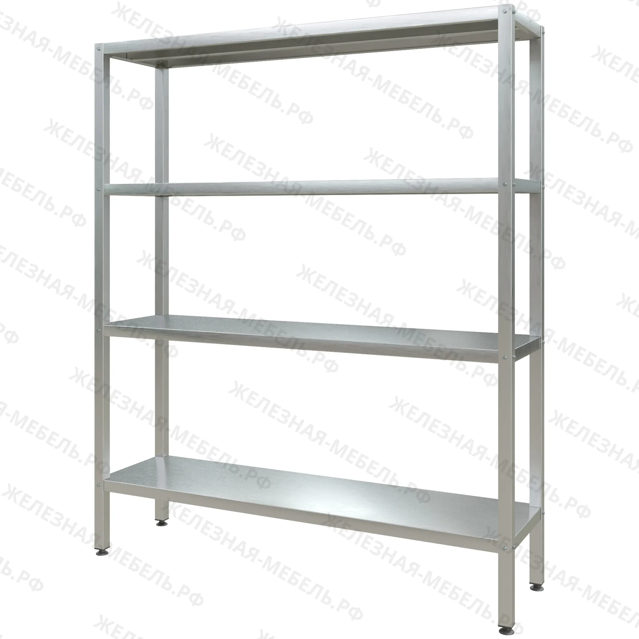 стеллаж полочный сплп «profi inox» 1800х1500х400 со сплошной полкой (нерж.сталь)