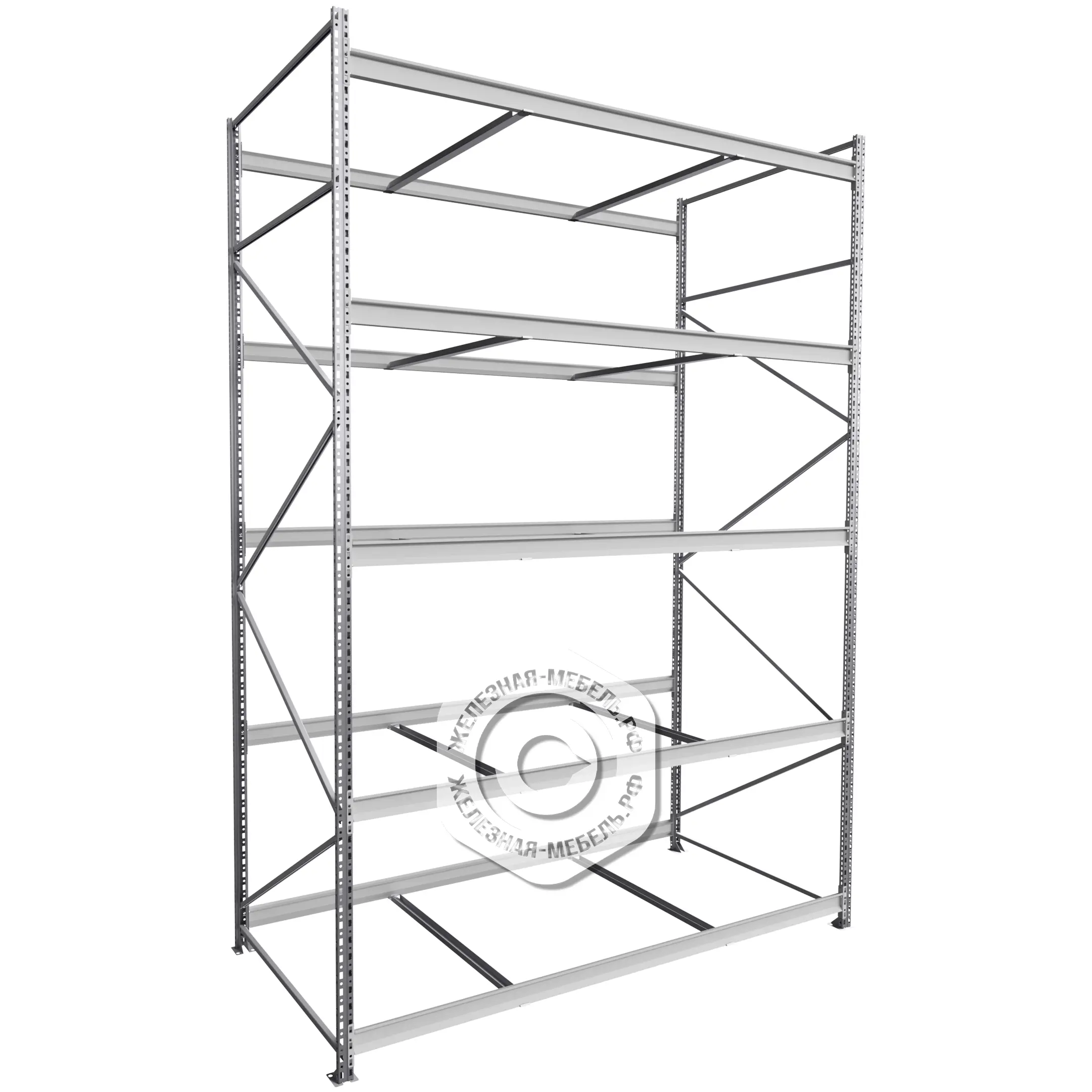 стеллаж ms pro z 3000х2100х1000 (5 ярусов без настила)
