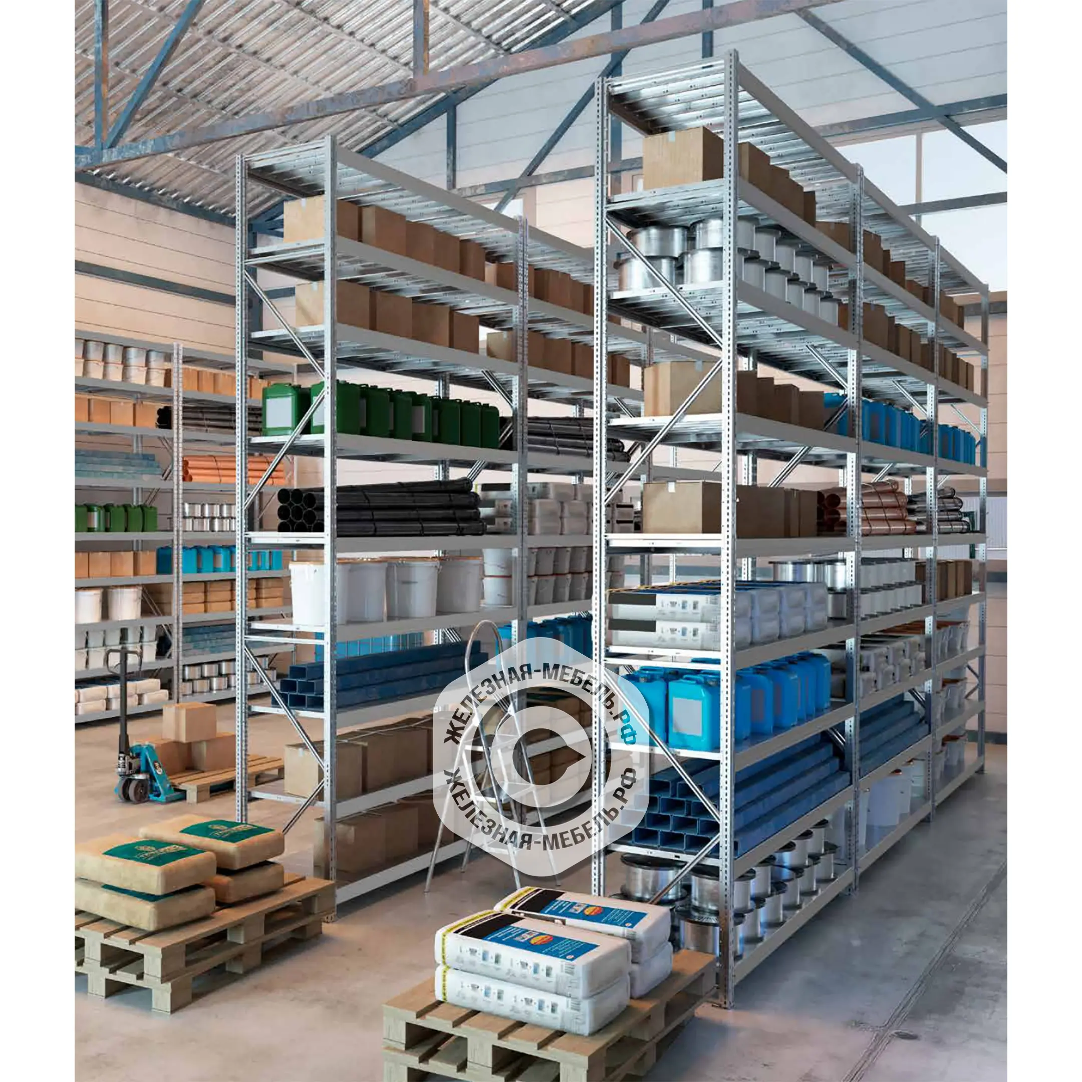 дополнительная секция стеллаж ms pro z 3000х2100х600 (4 яруса без настила)