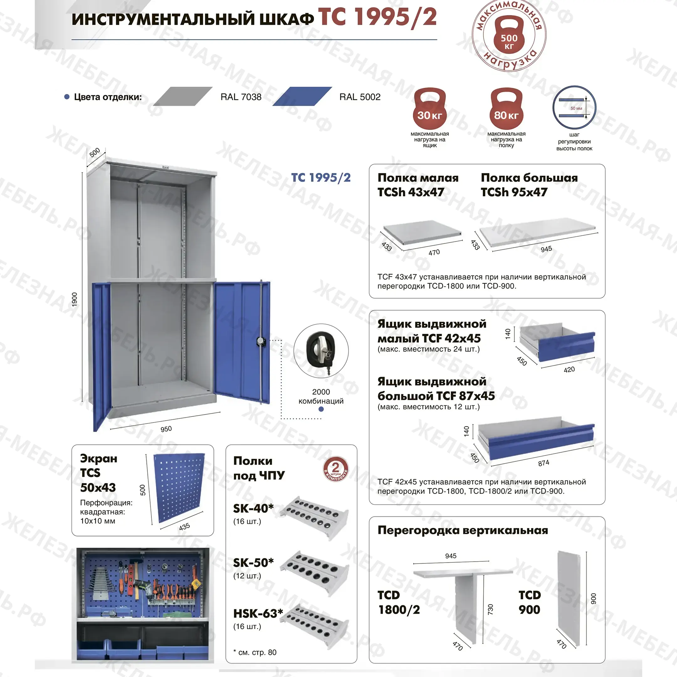 Шкаф инструментальный TC-1995/2-1020010