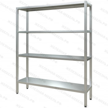 Стеллаж полочный СПЛп «Profi Inox» 1800х1500х400 (полка сплошная 4 шт.)