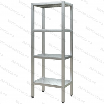 Стеллаж полочный СПЛп «Profi Inox» 1600х600х400 (полка перфорация 4 шт.)