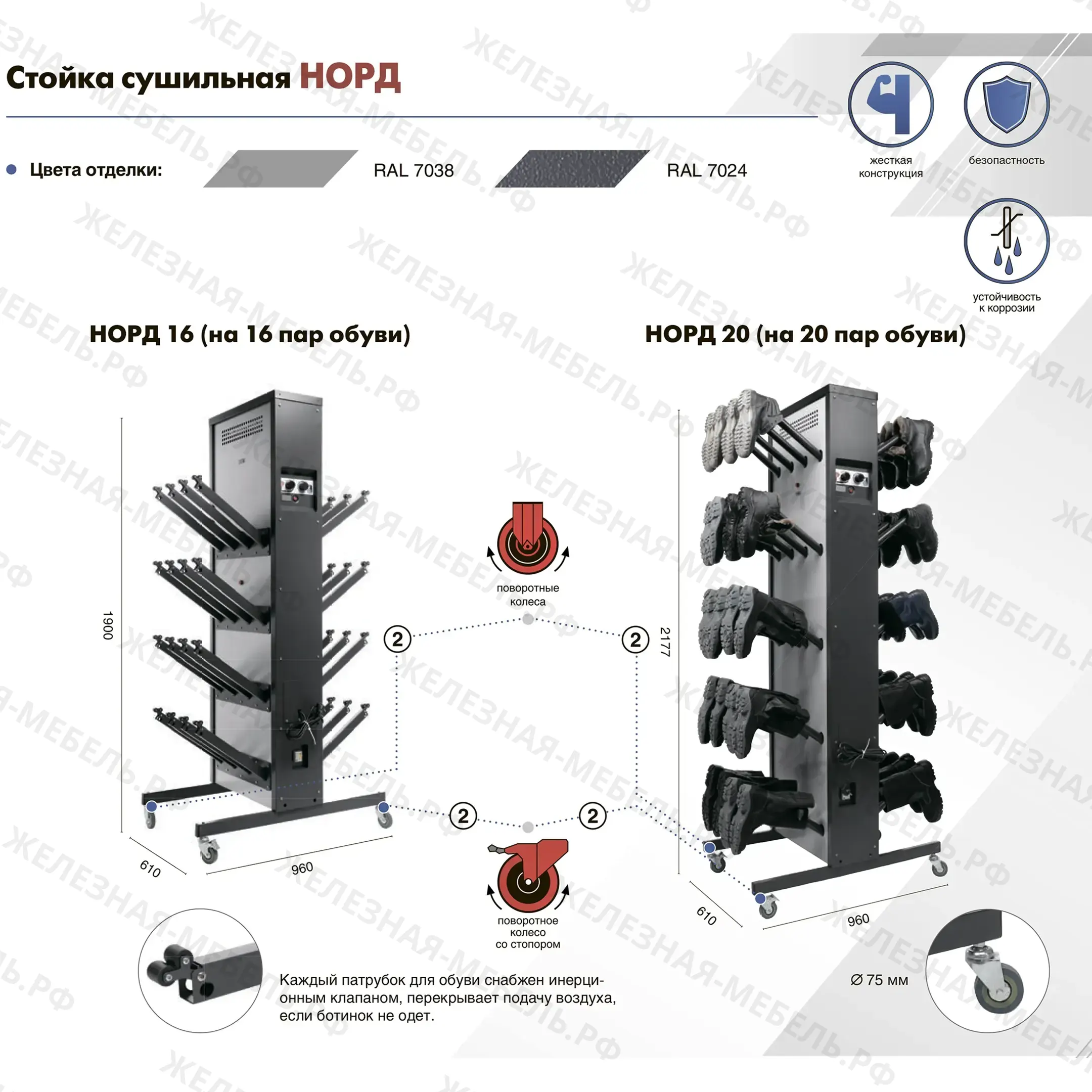 стойка сушильная норд 20