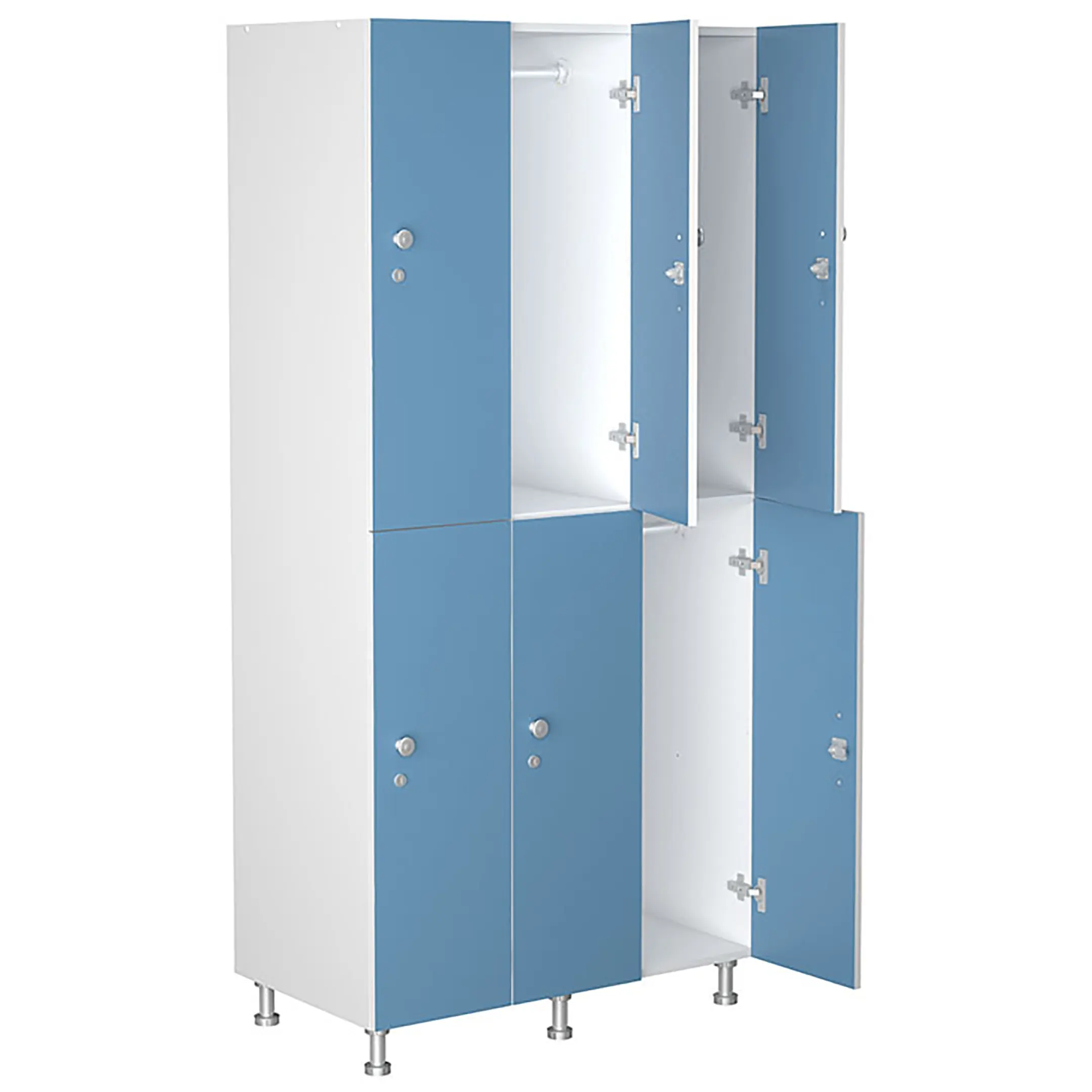 шкаф для раздевалок wl 32-90 голубой/белый