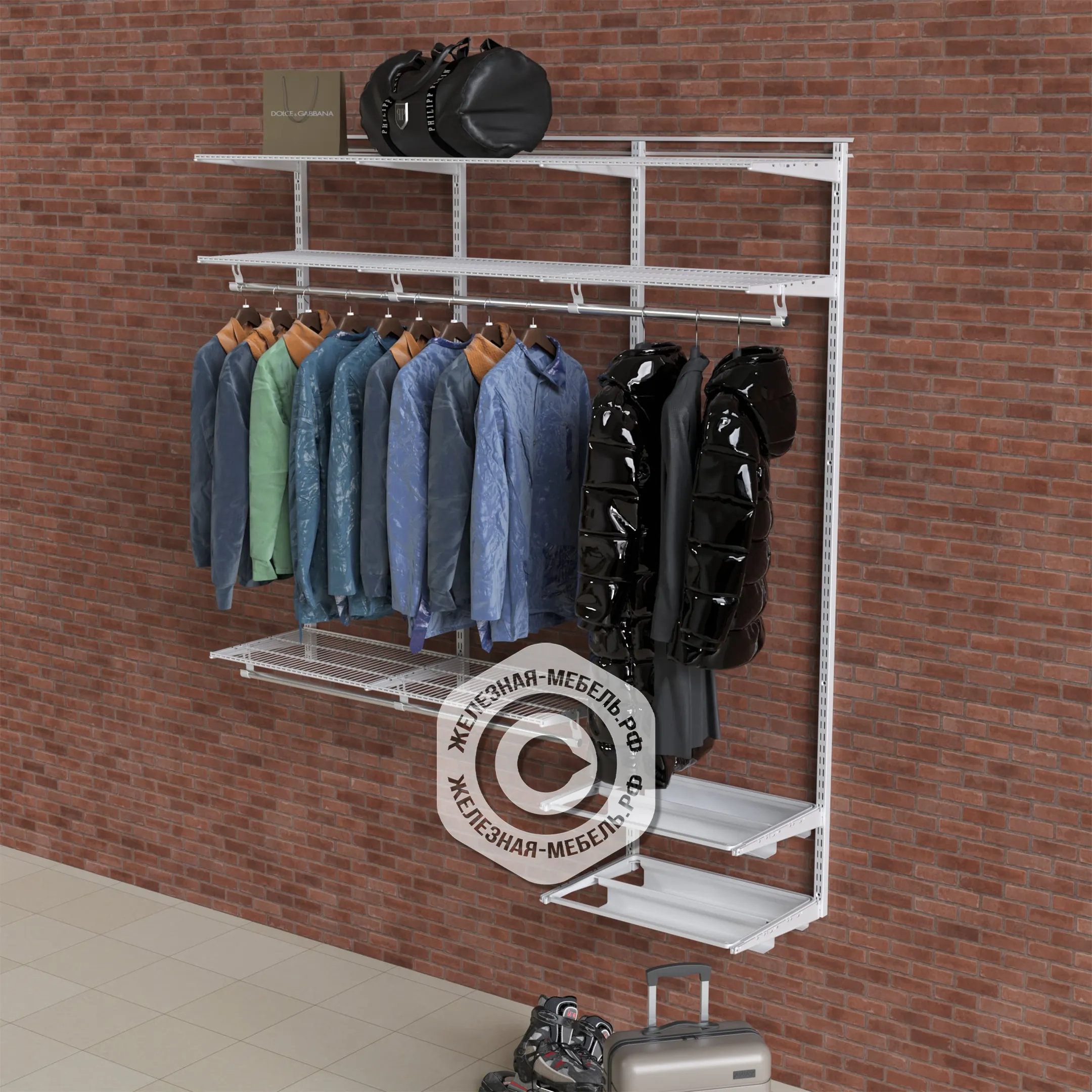 гардеробная система практик home прихожая medium 15 белая